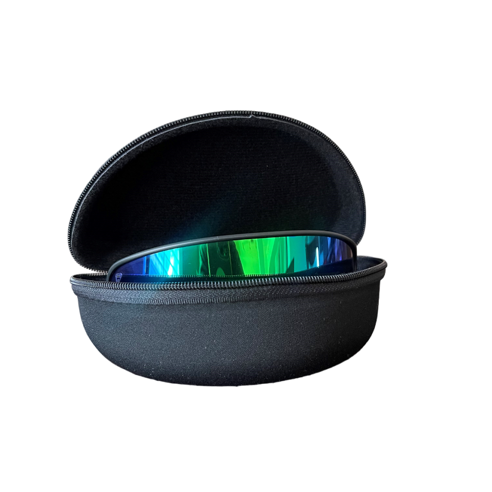 sports glasses case with glasses inside